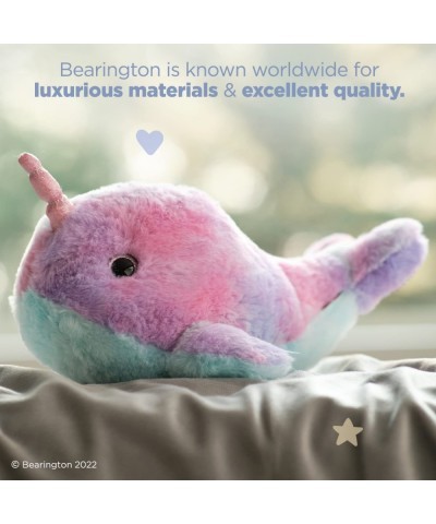 Bearington Rainbow Narwhal: 12” Groovy Plush Toy Ultra-Soft with Purple Blue and Pink Rainbow Colors Super Cozy with Sparkly ...