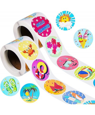 500 Pieces Summer Stickers for Kids Hawaii Tropical Beach Label Decals Different Design Luau Summer Party Favors Decoration f...