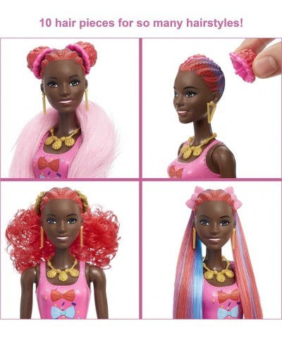 Color Reveal Glitter! Hair Swaps Doll Glittery Blue with 25 Hairstyling & Party-Themed Surprises Including 10 Plug-in Hair Pi...