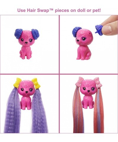 Color Reveal Glitter! Hair Swaps Doll Glittery Blue with 25 Hairstyling & Party-Themed Surprises Including 10 Plug-in Hair Pi...