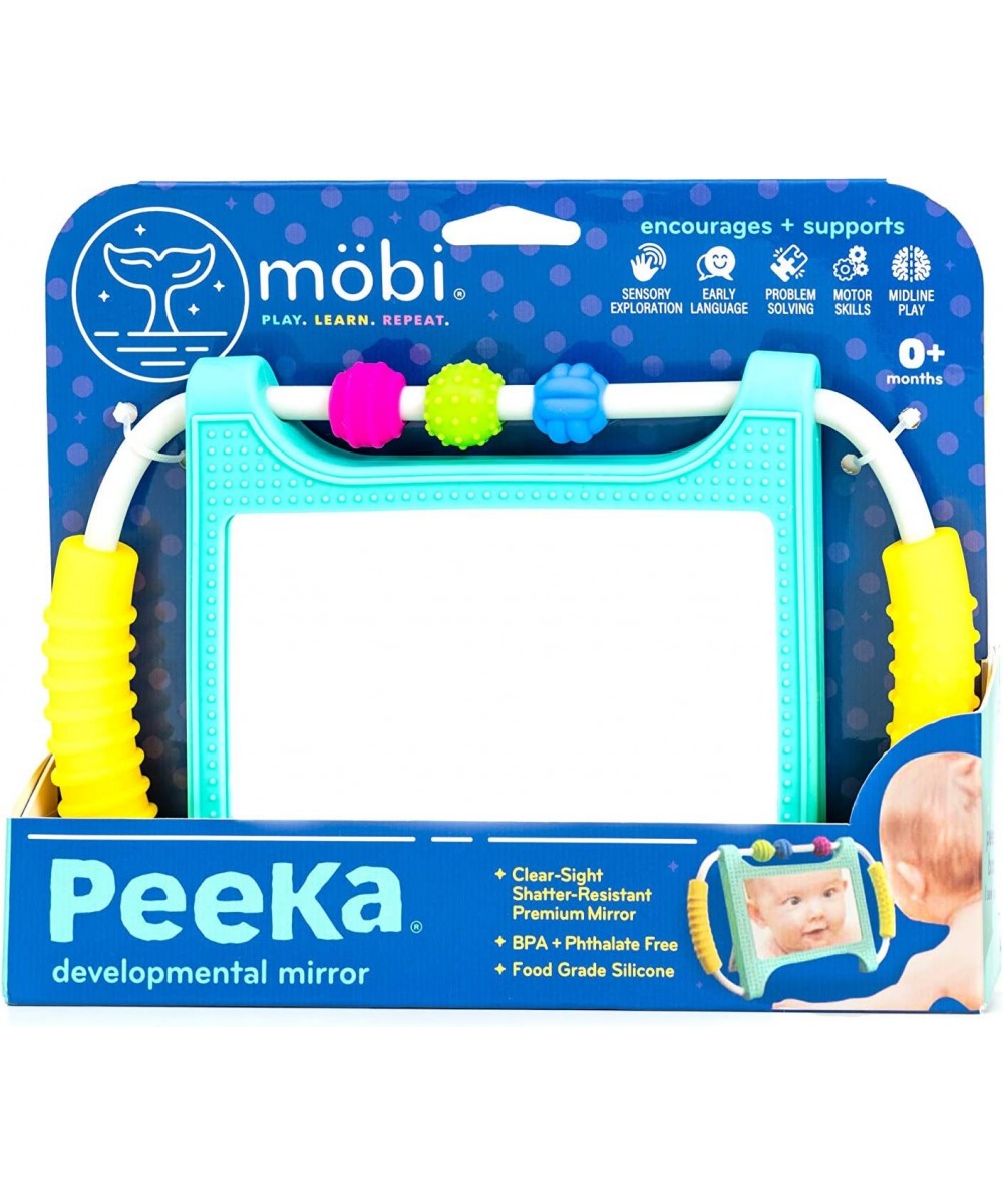 MOBI Peeka Baby Developmental Mirror - Safe Newborn Toys Brain Development 0 Months+ Flat Upright Portable Small Mirror Best ...