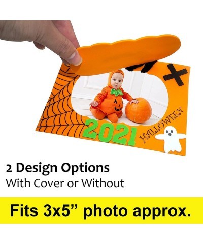 2021 Dated Halloween Crafts for Kids 4 Pcs Picture Frame DIY Kit Fall Arts and Crafts for Toddlers Fun Home Activity $16.27 K...