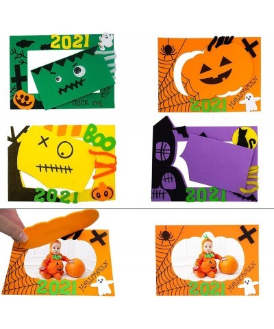 2021 Dated Halloween Crafts for Kids 4 Pcs Picture Frame DIY Kit Fall Arts and Crafts for Toddlers Fun Home Activity $16.27 K...