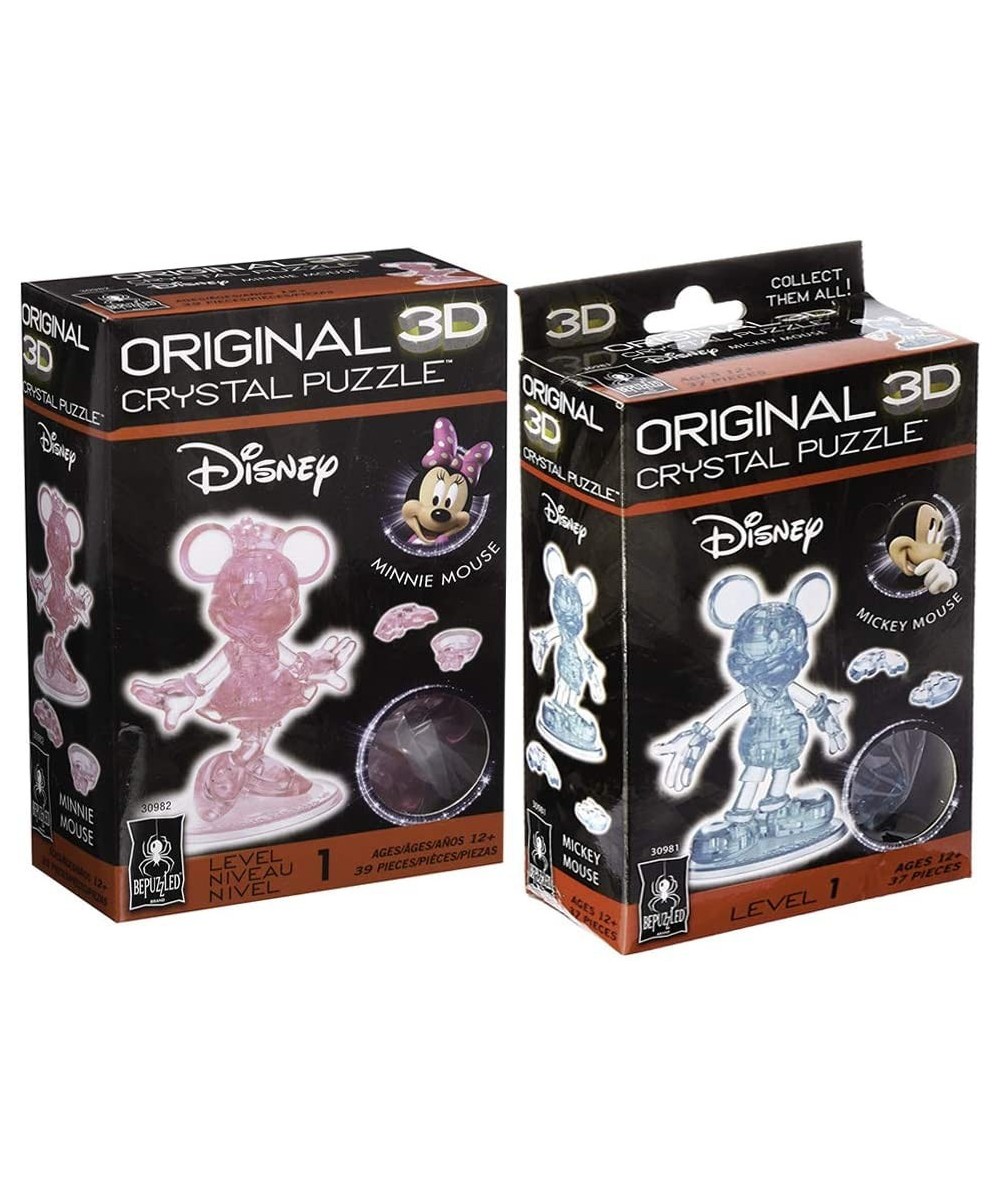 Bundle of Two Bepuzzled 3D Crystal Puzzles - Mickey and Minnie Mouse $63.46 3-D Puzzles