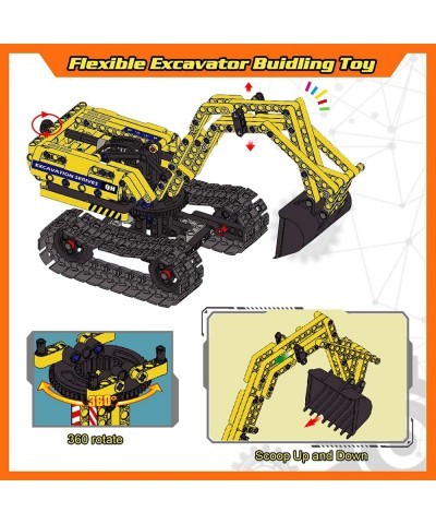 Excavator Building Sets for 7 8 9 10 Year Old Boys & Girls Construction Engineering Robot Toys for Kids Age 6-12 Educational ...