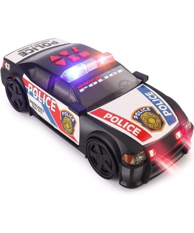 Motorized Police Cruiser Kids Toy Cop Car Electric Model Rush & Rescue Vehicle 1/16 Scale with Button Activated Forward Rever...