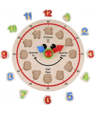 Award Winning Happy Hour Clock Kid's Wooden Time Learning Puzzle $27.09 Early Development & Activity Toys