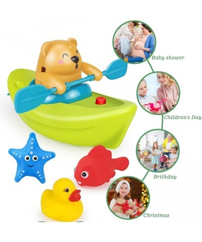 Bath Toys for Toddlers Kids 1-3 4-8 Bathtub Pool - Wind Up Swimming Ocean & Water Spray Boat & Floating Animals Water Toys Pa...