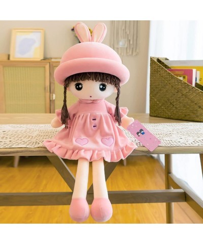 Fluffy Rag Doll Plush Stuffed Toy Soft Doll Gift with Bunny Ear Hat Skirt Princess Plush Toy Phial Cute Little Doll Companion...