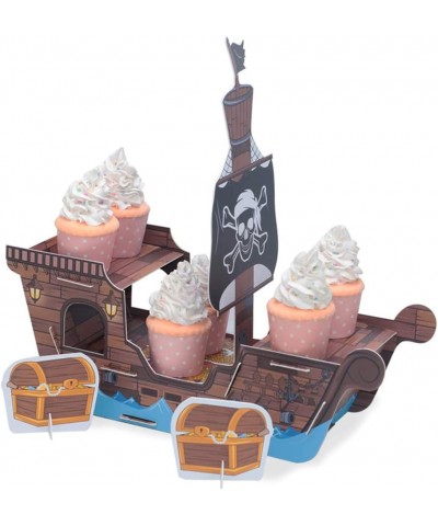 Pirate Ship Cupcake Stand for Kids Birthday Party Centerpiece Decorations Pirate Birthday Party Supplies Cupcake holder $36.8...