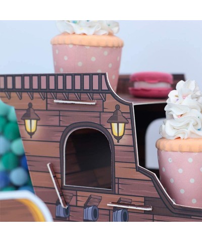 Pirate Ship Cupcake Stand for Kids Birthday Party Centerpiece Decorations Pirate Birthday Party Supplies Cupcake holder $36.8...