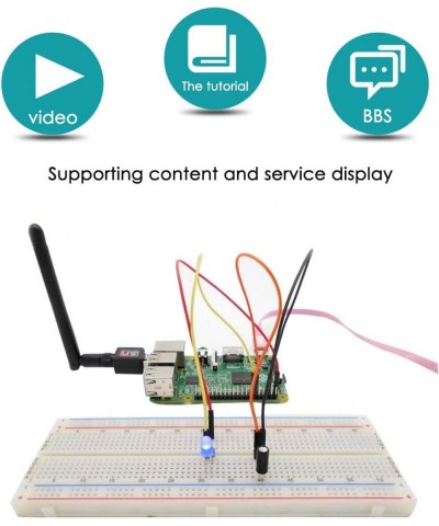 RFID Starter Kit for Raspberry Pi 4 3 2 Model B B+ Stepper Motor ADXL345 40-pin GPIO Extension Board Breadboard with C and Py...