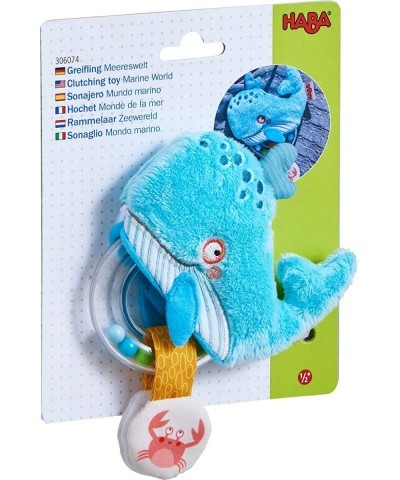 Marine World Fabric Baby Toy Rattle with Removable Plastic Teething Ring $23.07 Baby Teether Toys