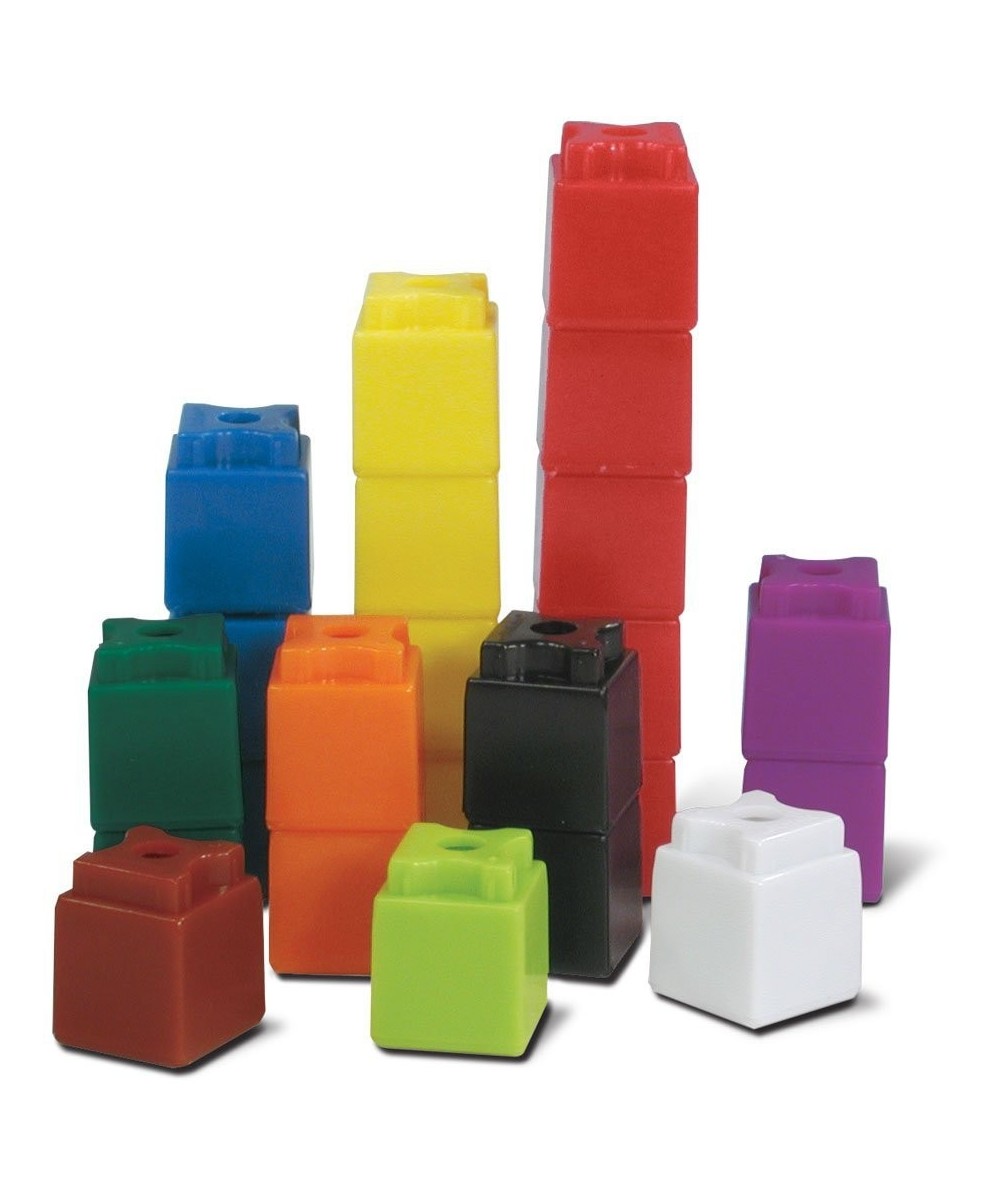 Interlocking UniLink Math Linking Cubes Plastic Cubes Color Sorting Connecting Cubes Math Manipulatives Counting Cubes for Ki...