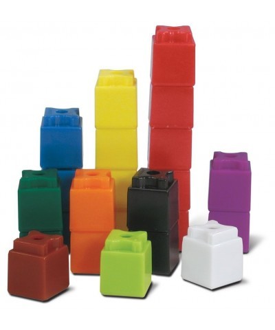 Interlocking UniLink Math Linking Cubes Plastic Cubes Color Sorting Connecting Cubes Math Manipulatives Counting Cubes for Ki...