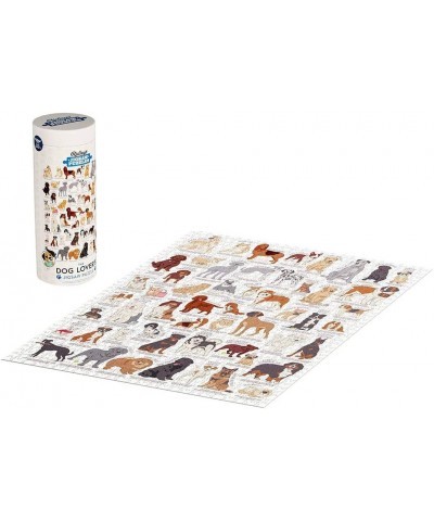 Dog Lover's 1 000-Piece Jigsaw Puzzle – Dog Puzzle with Informational Image About Different Breeds Sturdy Storage Tube Includ...