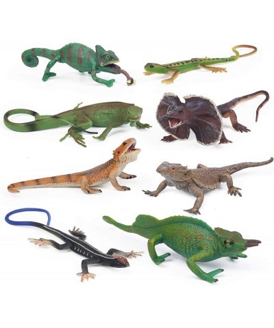 8pcs Lizard Animal Figurines Realistic Reptile Animal Figures Chameleon Prank Props Scary Toy Playset Wilde Life Creatures $3...