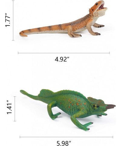 8pcs Lizard Animal Figurines Realistic Reptile Animal Figures Chameleon Prank Props Scary Toy Playset Wilde Life Creatures $3...