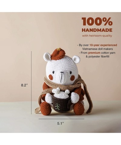 White Polar Bear Drinking Hot Marshmallow Cup Stuffed Crochet Teddy Plush Baby First Cuddle Animal Toy $92.21 Stuffed Animals...