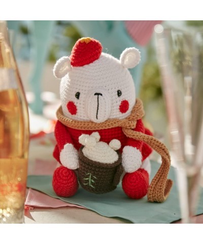 White Polar Bear Drinking Hot Marshmallow Cup Stuffed Crochet Teddy Plush Baby First Cuddle Animal Toy $92.21 Stuffed Animals...