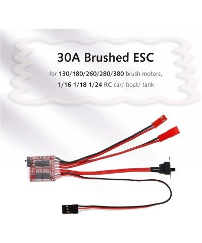 2PCS 30A ESC Brushed Electric Speed Controller Forward Reverse Brake Dual Way ESC for 130 180 260 Motor 1/16 1/18 1/24 Car Bo...