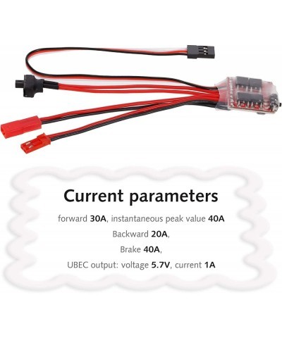 2PCS 30A ESC Brushed Electric Speed Controller Forward Reverse Brake Dual Way ESC for 130 180 260 Motor 1/16 1/18 1/24 Car Bo...