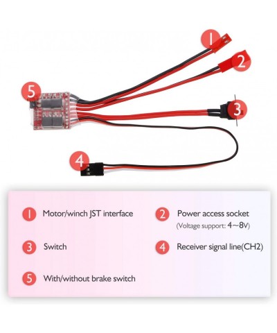 2PCS 30A ESC Brushed Electric Speed Controller Forward Reverse Brake Dual Way ESC for 130 180 260 Motor 1/16 1/18 1/24 Car Bo...