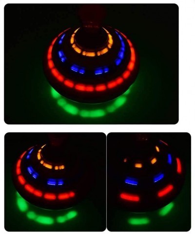 Flashing Music Gyro -- Push Down Spinning Top Toy with LED and Music - Hand Light Up Spinning Toy Birthday Gifts for Kids Tod...