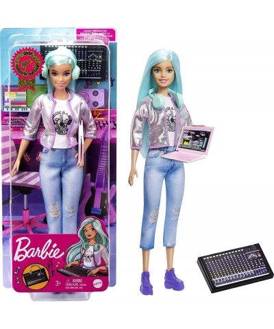 Career of the Year Music Producer Doll (12-in) Colorful Blue Hair Trendy Tee Jacket & Jeans Plus Sound Mixing Board Computer ...