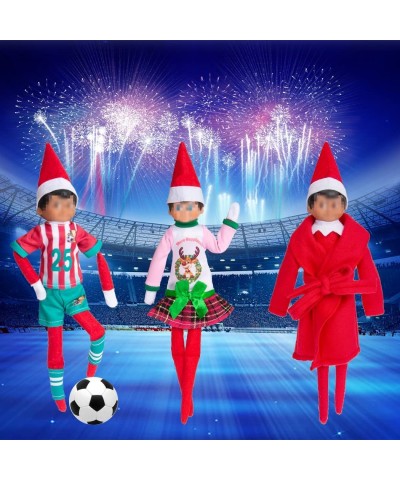 7pc Christmas Elf Doll Clothes and Accessories Set Include Robe Sports Outfits and Dress for Xmas Presents Decorations $22.44...