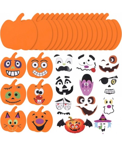 16 Kits Halloween Foam Pumpkin Craft Kits Foam Pumpkin Stickers Halloween Stickers for Kids Crafts Halloween Decoration $24.5...