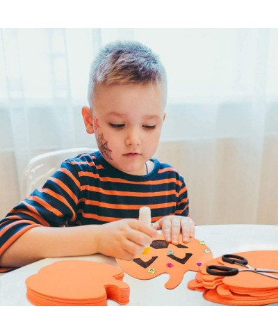 16 Kits Halloween Foam Pumpkin Craft Kits Foam Pumpkin Stickers Halloween Stickers for Kids Crafts Halloween Decoration $24.5...