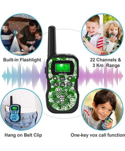 3 Pack Walkie Talkies for Kids 3 KMs Range Kids Walkie Talkies with 22 Channel 2 Way Radio Kids Toys with Backlit LCD Flashli...