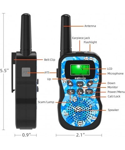 3 Pack Walkie Talkies for Kids 3 KMs Range Kids Walkie Talkies with 22 Channel 2 Way Radio Kids Toys with Backlit LCD Flashli...