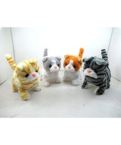 1pc pf Walking Moving Sounding Tail Curling Plush Baby Toy Mini Cat Kitten Random Color $23.74 Plush Interactive Toy Figures