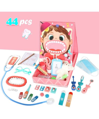 Wooden Doctor Kit for Kids Toys for Girls Boys Dentist Kit for Kids Pretend Play Doctor Kit Kids Doctor Kit Realistic Medical...