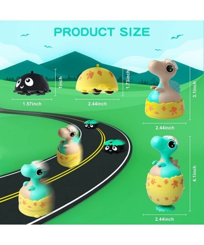 Dinosaur Toy Pull Back Cars Multi-Function 360° Rotating Spinning Top Gyro Cars Friction Powered Push and Go Cars for 3 4 5 6...