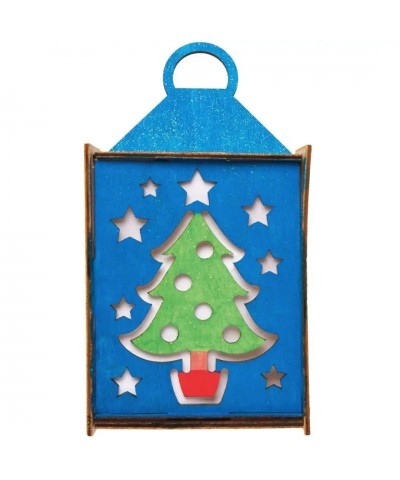 AX557 Christmas Wooden Lantern Kits - Pack of 3 Woodcraft Color in Painting Craft for Kids Art Activities This Festive Season...