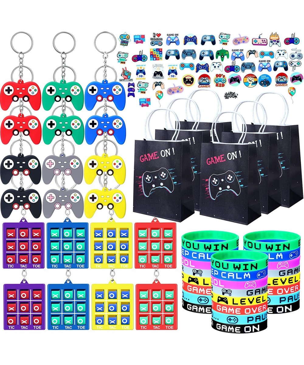 Video Game Party Favors Set 100 Pcs Video Game Controller Keychains Video Game Party Bags Tic Tac Toe Keychain Game Themed Si...