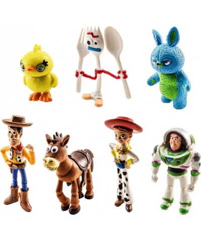 Toy Story Toys - Set of 7 Woody Buzz and Jessie Figures - Premium Animated Collection - Fun Party Supplies - Birthday Cake Se...