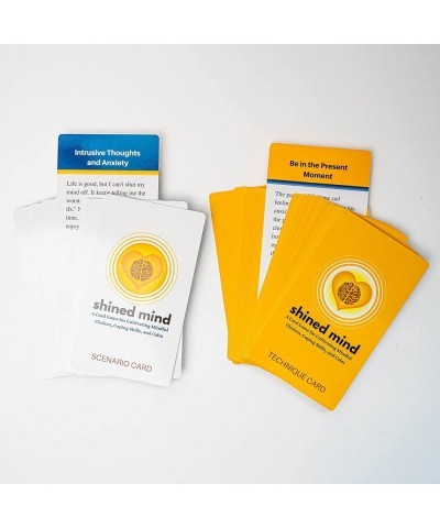 Shined Mind: A Card Game for Cultivating Mindful Choices Coping Skills and Calm (58 Cards) Mindfulness and Affirmation Relief...