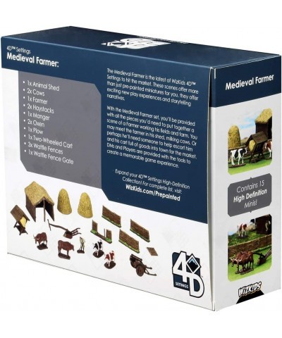 4D Settings: Medieval Farmer | The Best Way to Adventure! - RPG Minis $52.07 Game Accessories