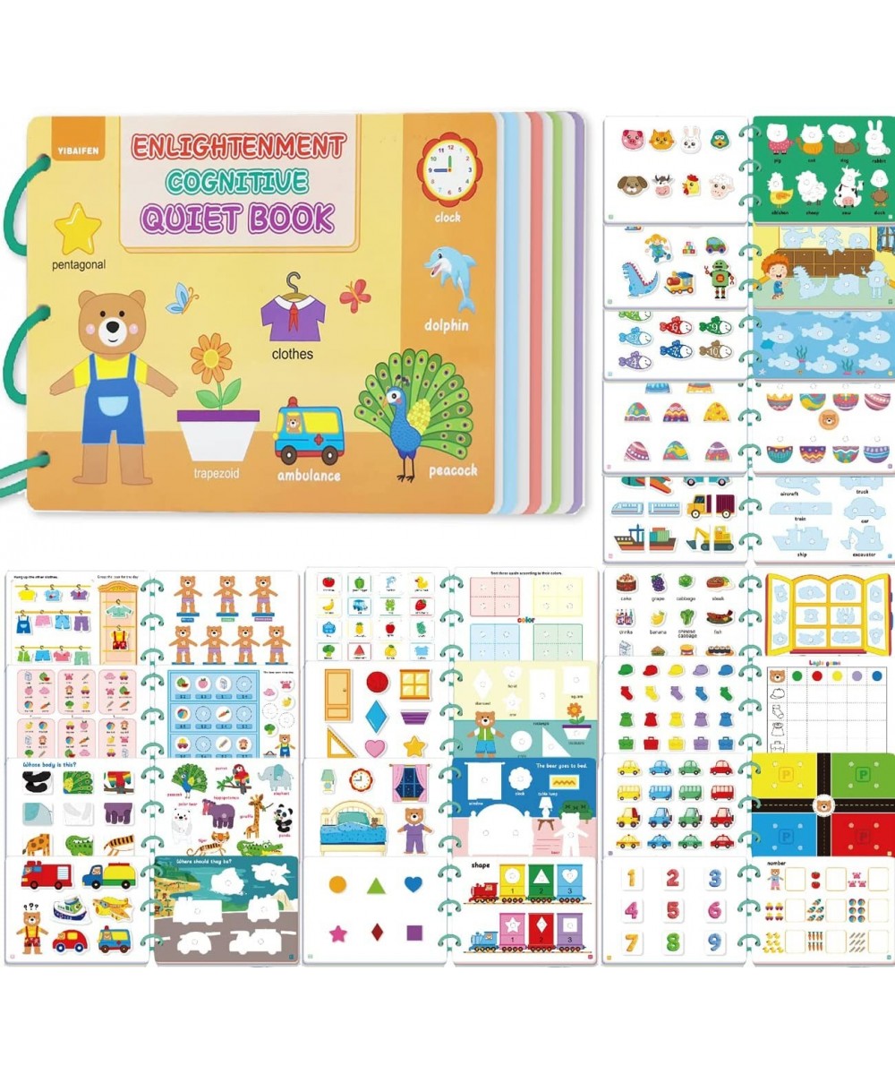 Montessori Busy Book Toys for Toddlers Preschool Learning Activity Quiet Book with 17 Themes Busy Book for Kids Autism Educat...