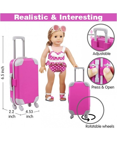 Doll Accessories Suitcase Luggage 16 Pcs Doll Travel Carrier Set 18 Inch Doll Suitcase Travel Luggage Doll Stuff Accessories ...