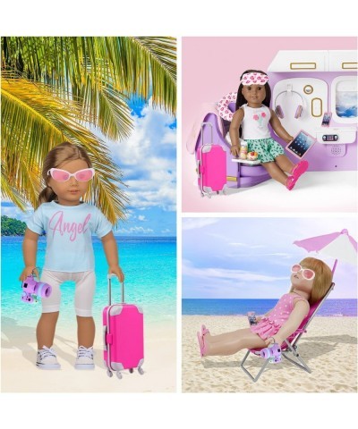 Doll Accessories Suitcase Luggage 16 Pcs Doll Travel Carrier Set 18 Inch Doll Suitcase Travel Luggage Doll Stuff Accessories ...