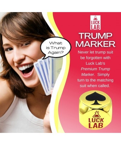 Premium Gold Trump Marker/Indicator - for use with Euchre Pinochle Bridge and More - Comes with Black Velvet Storage Bag. $26...