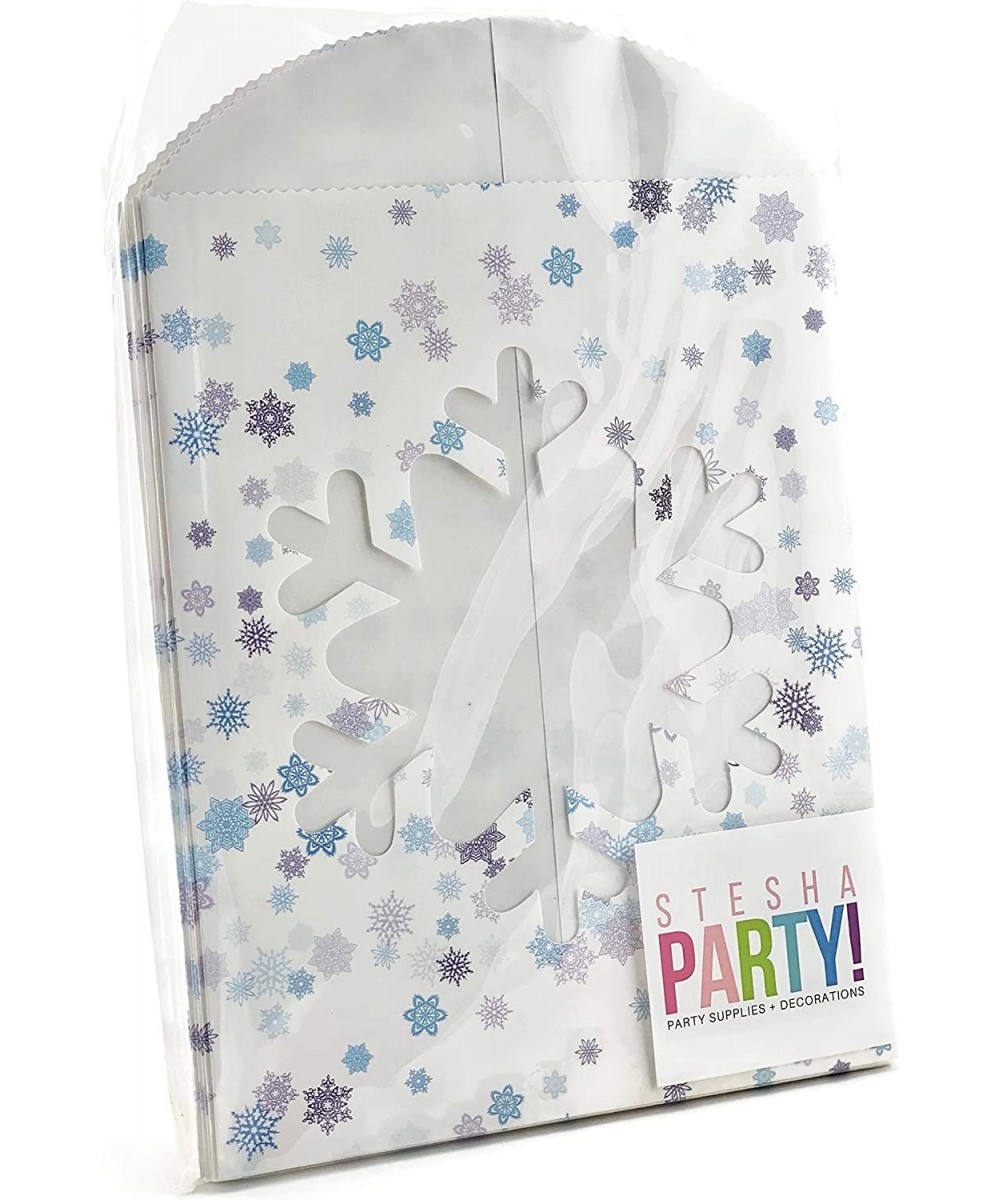 Snowflake Birthday Party Favor Bags with Clear Window 9" x 6" (10 Count) $16.04 Kids' Party Favor Sets