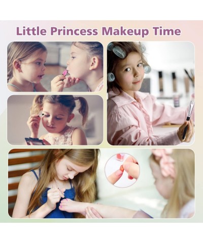 Kids Makeup Kit for Girls Washable Girls Makeup Kit with Cosmetic Case Real Girls Makeup Pretend Play Kids Makeup Set for Lit...