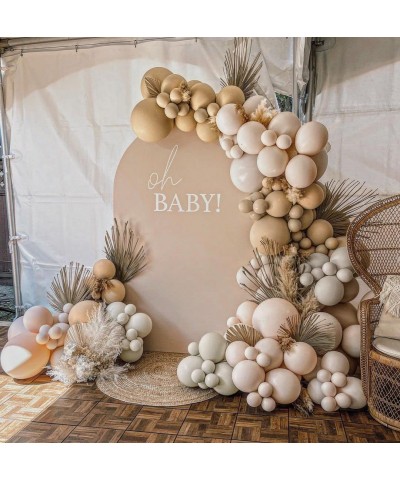 Double Stuffed White And Beige Balloons Garland Blush Ivory Apricot Balloons Cream White Sand Balloons Arch Kit For Boho Part...