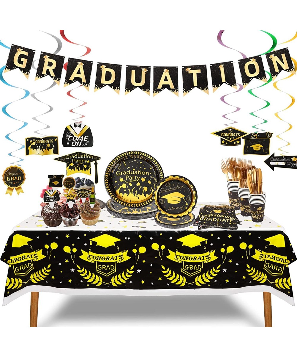 Graduation Plates and Napkins Party Supplies 2022 Graduation Party Disposable Dinnerware Set College Graduation Supplies Tabl...